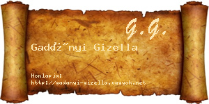 Gadányi Gizella névjegykártya