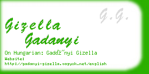 gizella gadanyi business card